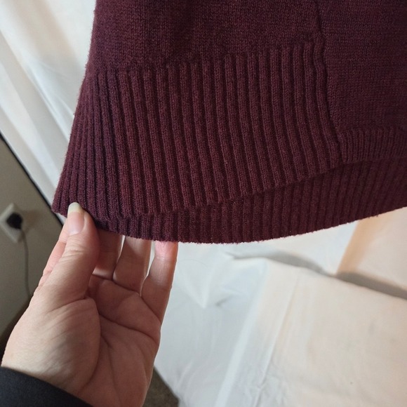 Athleta Women's Crew Neck Merino Wool Sweater - Burgundy Size XS - Picture 4 of 11